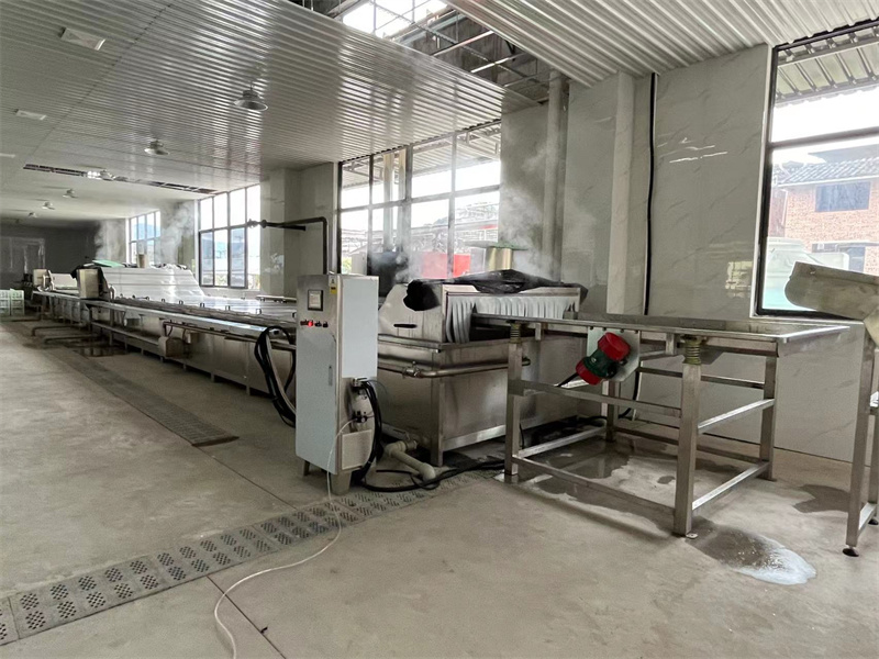 泡椒竹筍巴氏滅菌、冷卻、風(fēng)干流水線